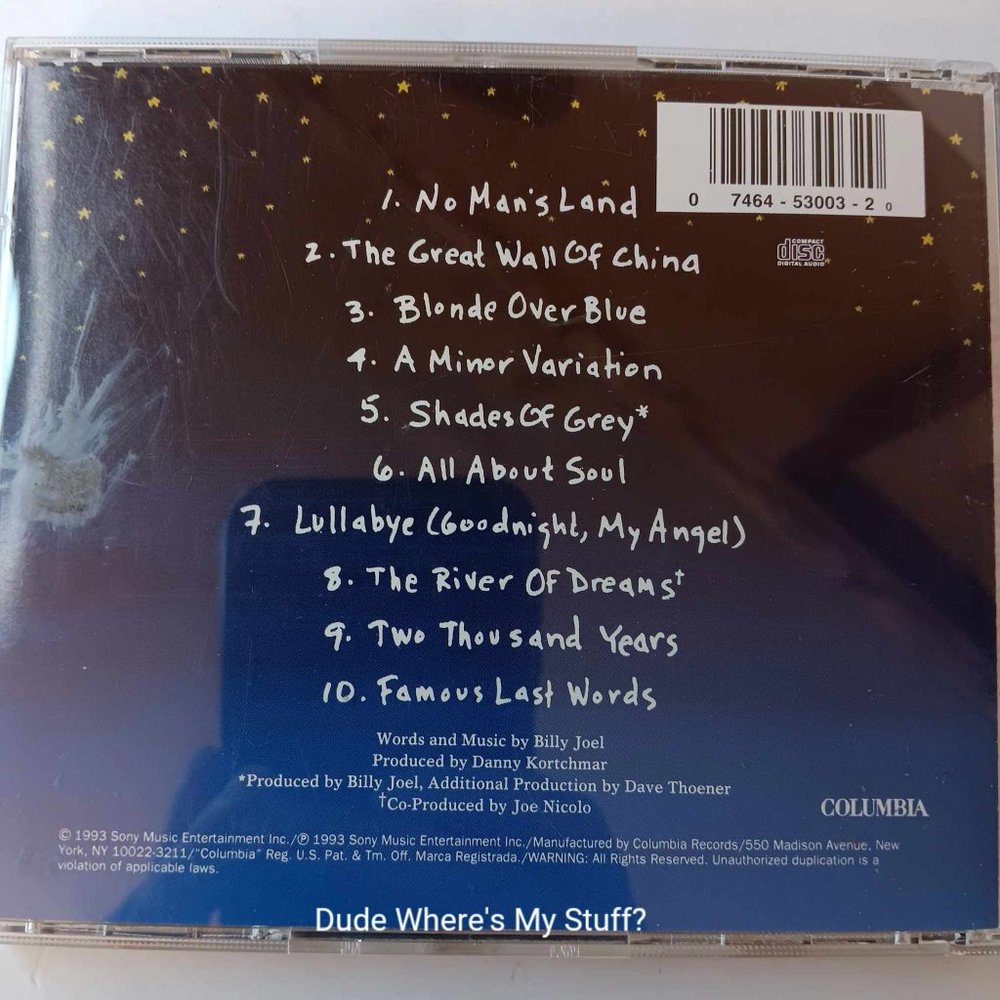 BILLY JOEL - RIVER OF DREAMS - 1993 CD - 10 SONGS - Picture 3 of 3